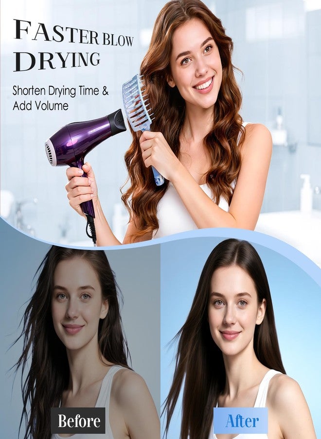 Bsisme Hair Brush for Women with Hair Clips, Professional Curved Vent Brush for Faster Blow Drying & Detangling, for Wet or Dry Curly, Thick, Fine Hair, Ideal Mothers Day, Birthday, Christmas Gift for Her - Image 4
